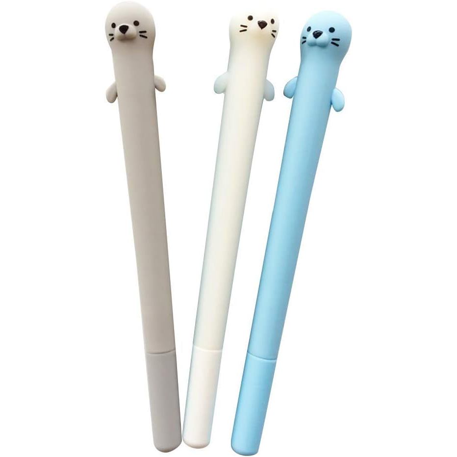 โดราคิง ปากกาเจลจุดละเอียด 0.5 มม., นากการ์ตูนน่ารักเติมปากกาเจล, ปากกาหมึกสีดําสําหรับเขียนหมายเหตุ