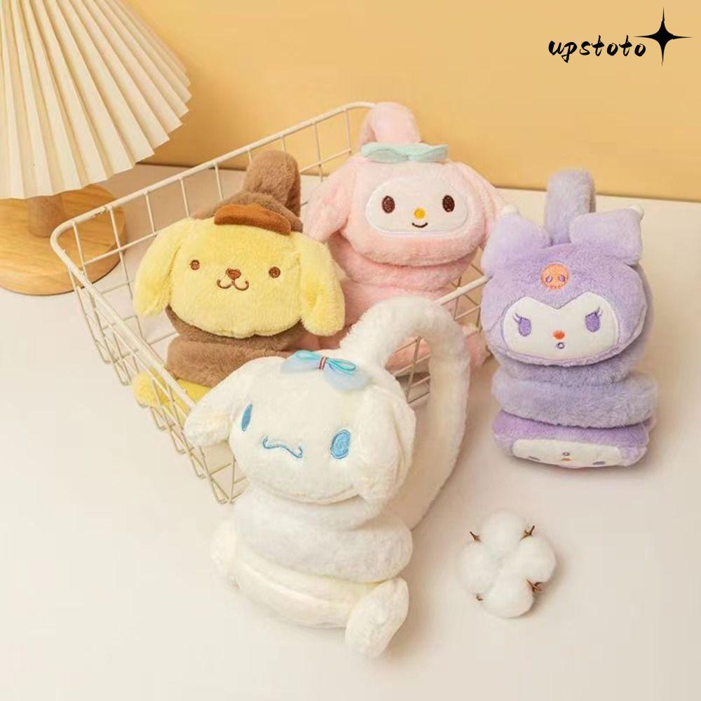อุ่นหู Sanrio แบบนุ่ม Kuromi การ์ตูน สำหรับป้องกันลมหนาว เป็นของขวัญที่อบอุ่นในฤดูหนาว
