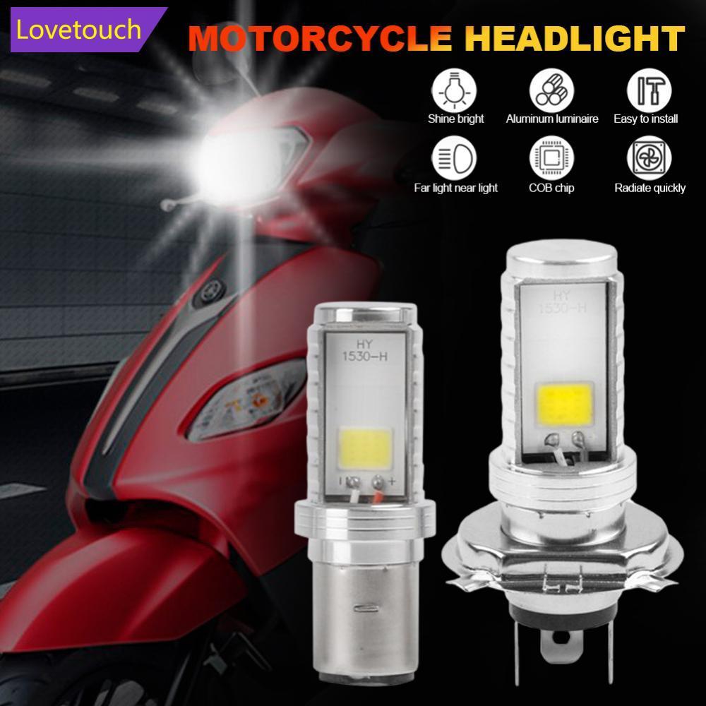 LOVETOUCH 1 PC รถจักรยานยนต์ LED ไฟหน้า H4 H6 BA20D COB ไฟหน้า LED รถจักรยานยนต์สกู๊ตเตอร์ Super Bri