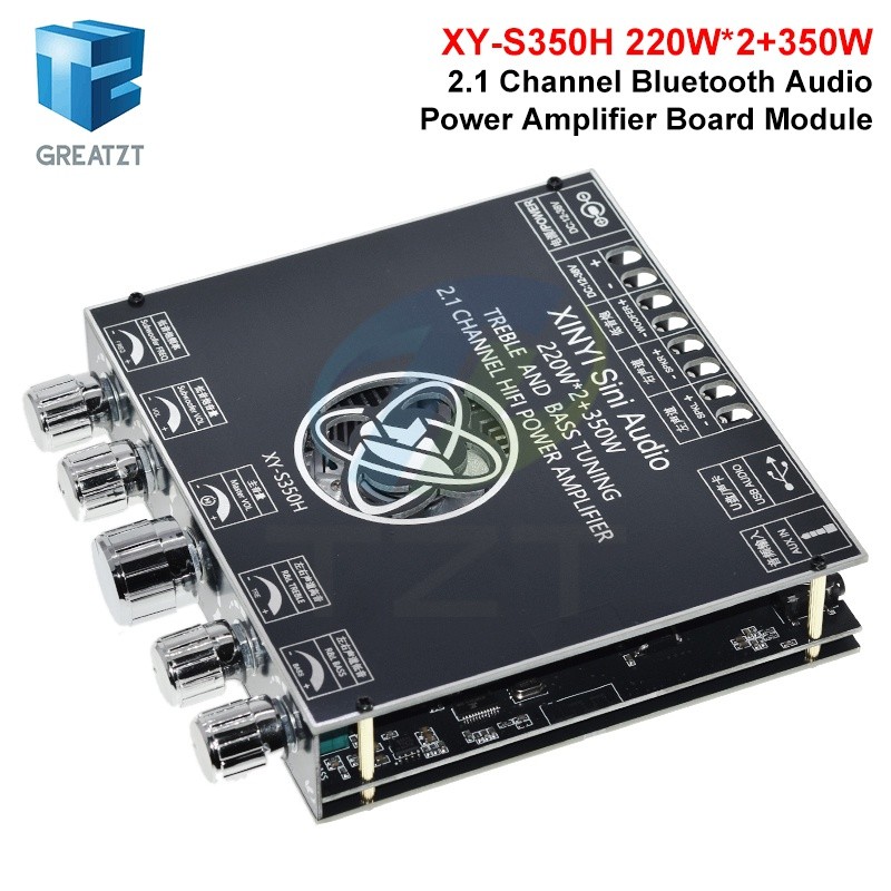 XY-S350H 220Wx2 + 350W 2.1 ช่องเครื่องขยายเสียง TPA3251D2 Dual Channel รองรับ Sinlink App BT5.1 AUX 