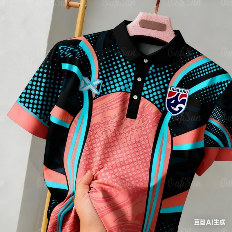 เสื้อโปโลผู้ชายสไตล์มินิมอล สีดำ รูปที่ 6