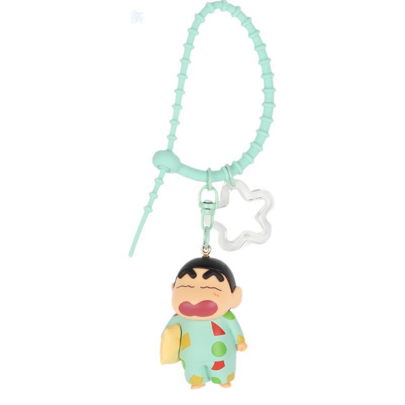 Crayon Shin-Chan Pajama Series พวงกุญแจการ์ตูน Saotome จี้อะนิเมะสไตล์เดียวกันตุ๊กตากระเป๋าจี้