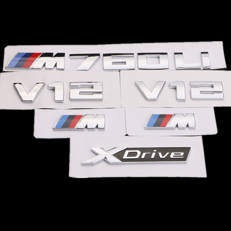 เหมาะสําหรับ BMW 730li 740li 750li 760li ดัดแปลง M760Li โลโก้รถด้านข้างโลโก้หาง