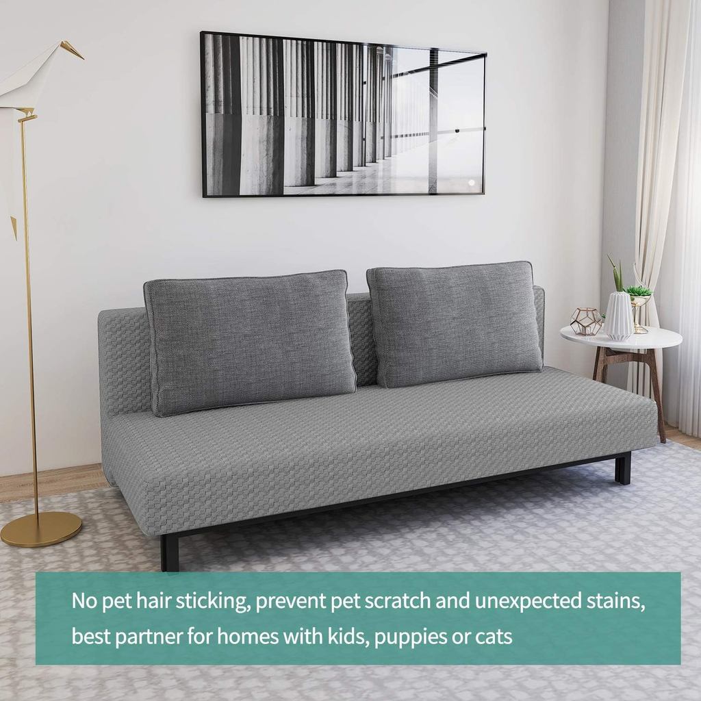 YEMYHOM Futon Cover Latest Jacquard Design High Stretch Armless Sofa Bed Slipcover Anti-Slip Furnitu