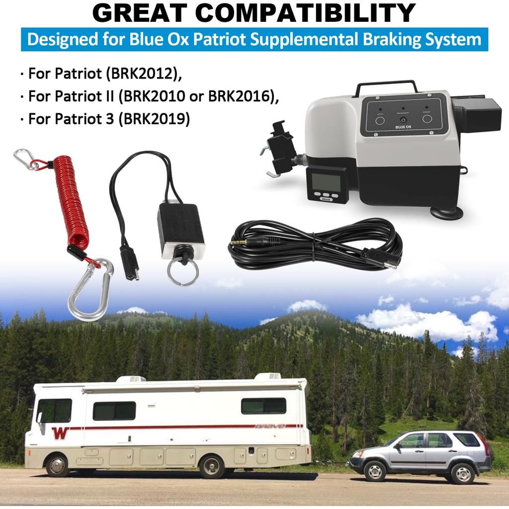 BRK2505 Breakaway Switch Kit Replacement Compatible with Blue Ox Patriot Tow Bar Supplemental Brakin
