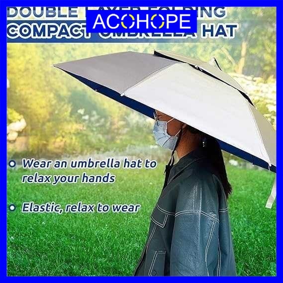 Ahope Double-Layer Anti-Leak Umbrella ร่มหมวก 77 ซม. - UC7