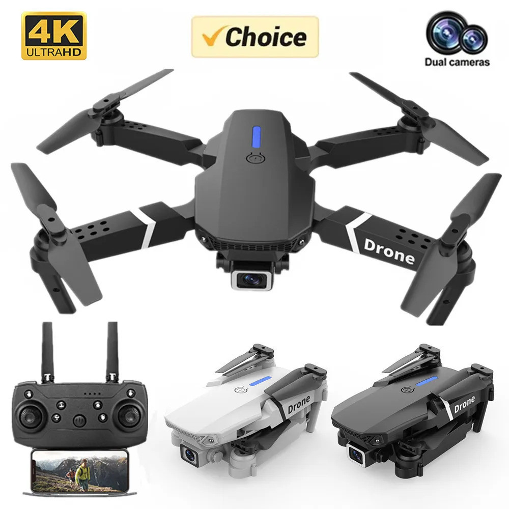 2025 ใหม่ E88 Pro Wifi Fpv Drone มุมกว้าง Hd 4k 1080p กล้องระดับความสูงถือ Rc พับ Quadcopter Dron เฮ