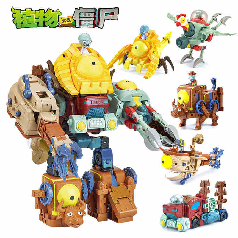 Xinle ใหม่ 2601-26 Plants vs Zombies Deformation Classroom Mechanical Assembly ของเล่นเด็กผู้ชาย