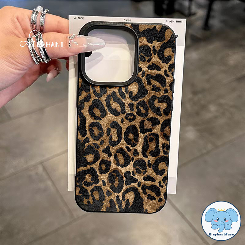 สำหรับ IPhone 17 Air 15 11 16 12 13 14 Pro Max XR X XS Max 7 16 8 15 Plus เคสหนัง TPU นุ่มลายเสือดาวสุดฮอตสุดสร้างสรรค์