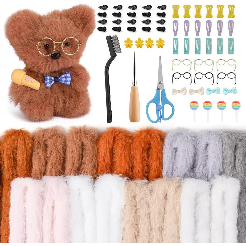 IMAZY Pipe Cleaners Craft Extra Thick Jumbo Fur Chenille Stem Set Bulk Supplies DIY Art and Craft De