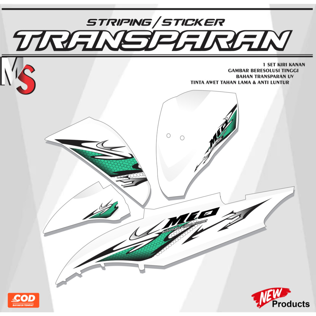 สติ๊กเกอร์/โปร่งใส Mio J Varky V4 MS007 Striping Mio GT โปร่งใส MS