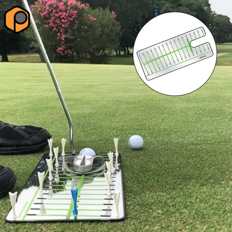 Prettyia Golf Putting Mirror อุปกรณ์ฝึกPuttingและสวิง กอล์ฟ เหมาะสำหรับใช้ในร่มและกลางแจ้ง สไตล์ผู้ชาย