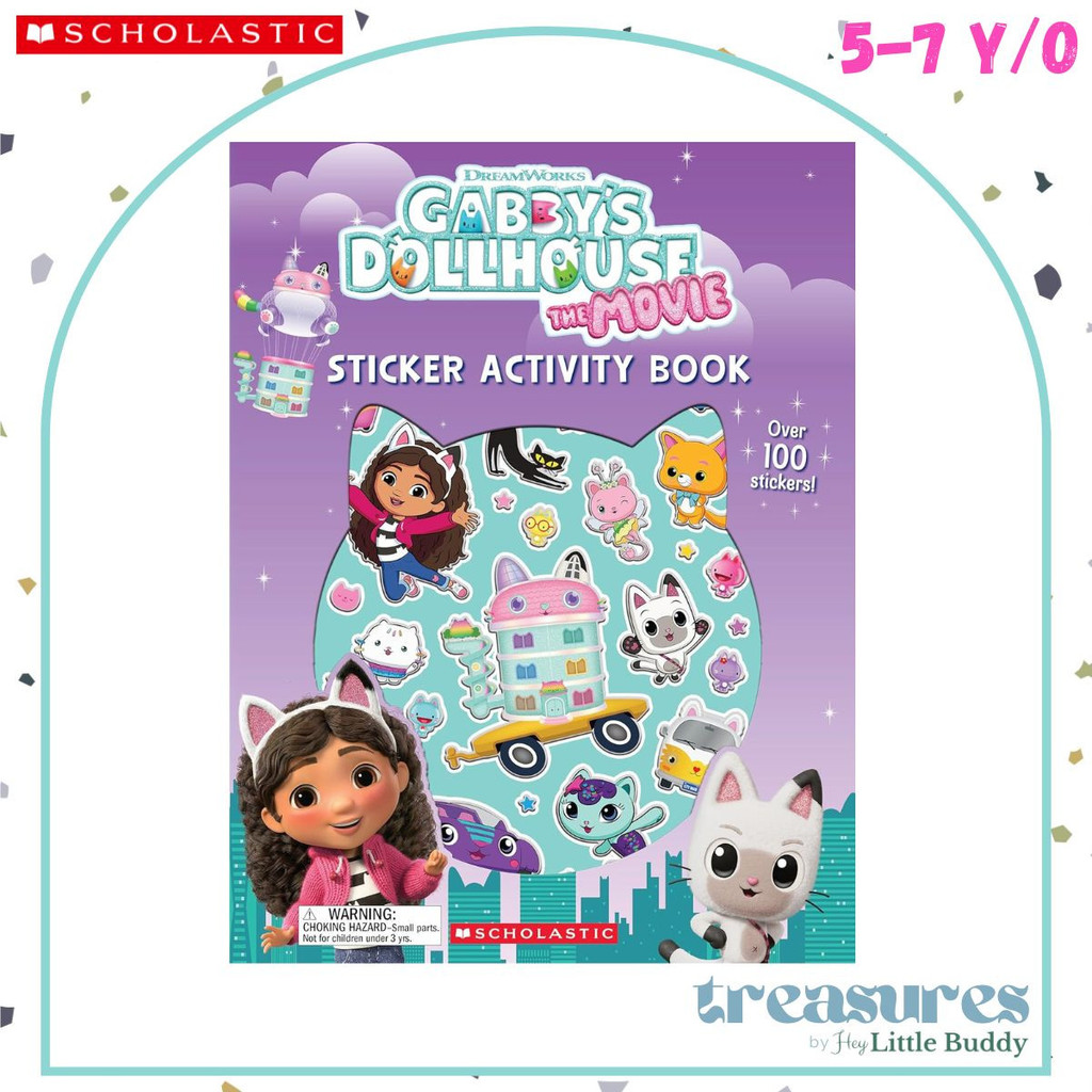 Gabby's Dollhouse The Movie Gabbys Dollhouse Sticker Activity Book with Shiny Stickers Books Gabby N