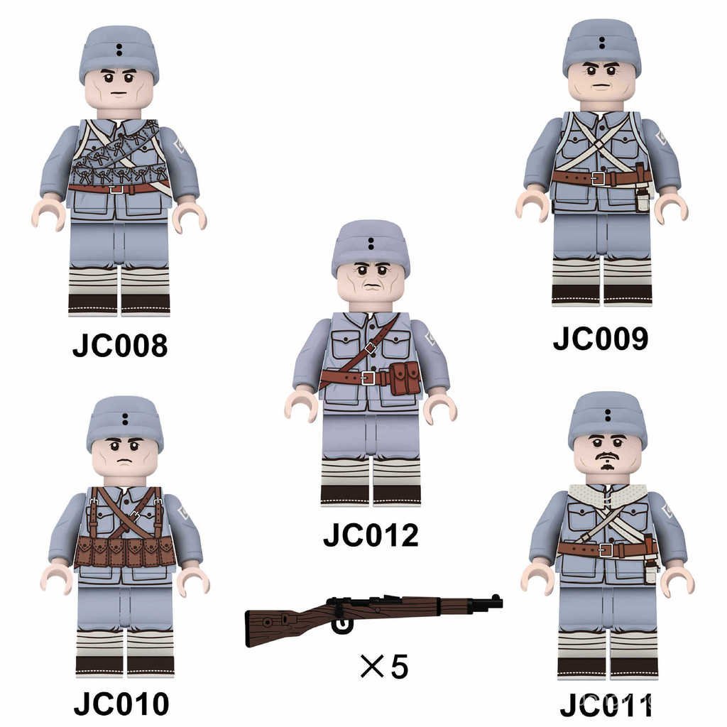 Third Party Minifigure Building Blocks World War II JC008-012 กระเป๋าขายร้อน ZAY9