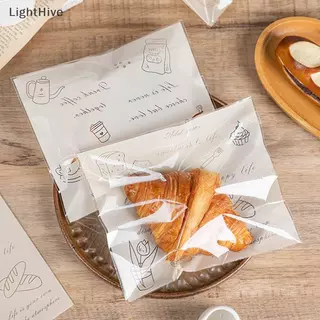 [LightHive] ถุงพลาสติกซีลกาวในตัว 50 ชิ้นสําหรับบรรจุภัณฑ์เบเกอรี่ ครัวซองต์ บิสกิตแฮนด์เมดปาร์ตี้/ ขนมปัง และบรรจุเค้ก (TH)
