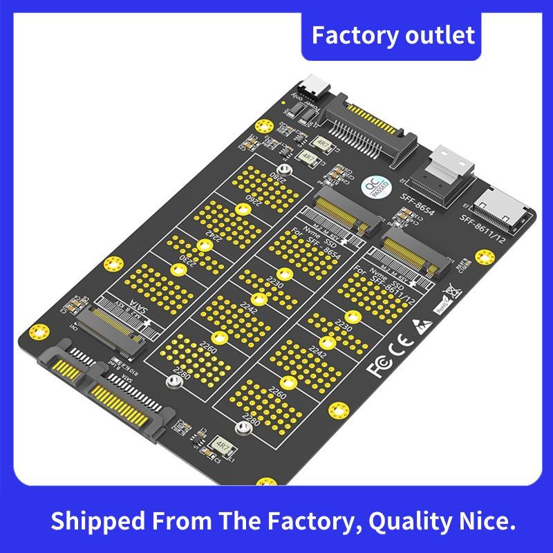 3 in1 Combo M.2 SSD toSATA อะแดปเตอร์ 3 in1 M.2 SSD NVME NGFF toSATA อะแดปเตอร์ SSD toSFF-8611/8612 