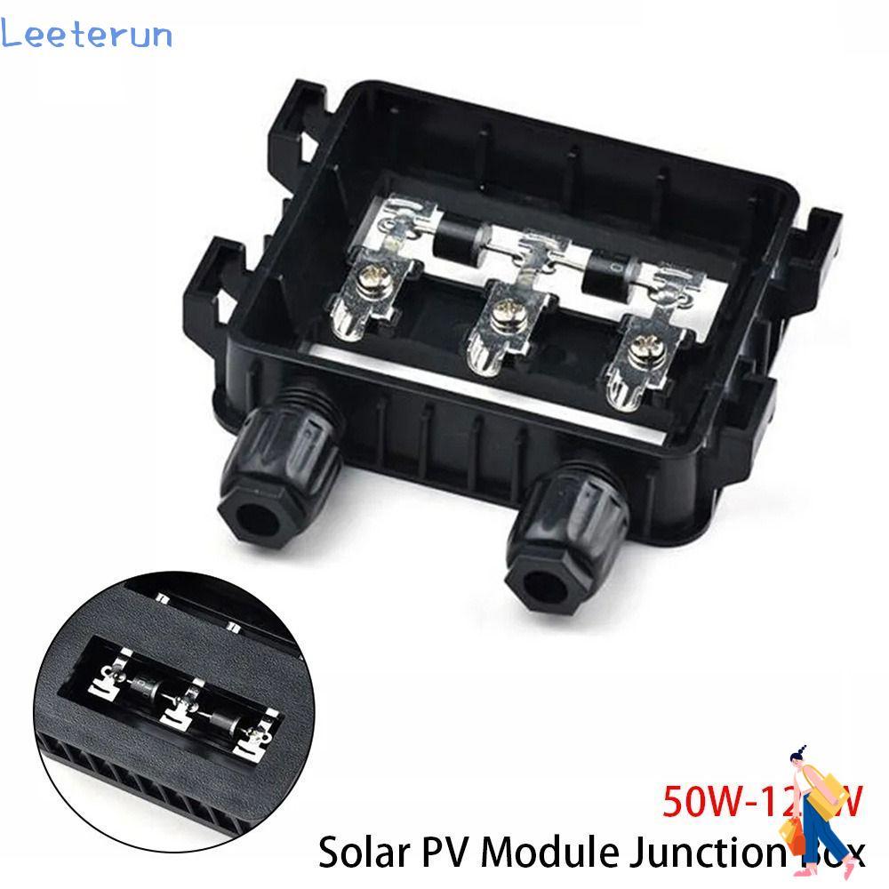 LEETERUN 1 ชิ้น PV โมดูลกล่อง,เครื่องมือทดสอบไฟฟ้าสีดํากล่อง, 50 W-120 W 6A สําหรับ 6.5A แผง IP65 กั