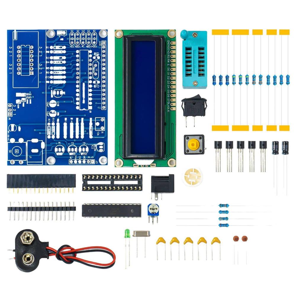 ชุดเครื่องทดสอบทรานซิสเตอร์ความต้านทานตัวเก็บประจุ Triode การวัดอิเล็กทรอนิกส์ DIY แผงวงจรเชื่อม WK-