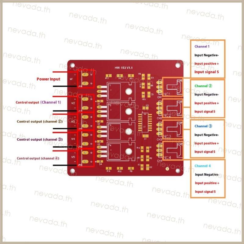 Nev ʚɞ Four Channel 4 Channel Way Route MOSFET Button IRF540 MOSFET Switching Module