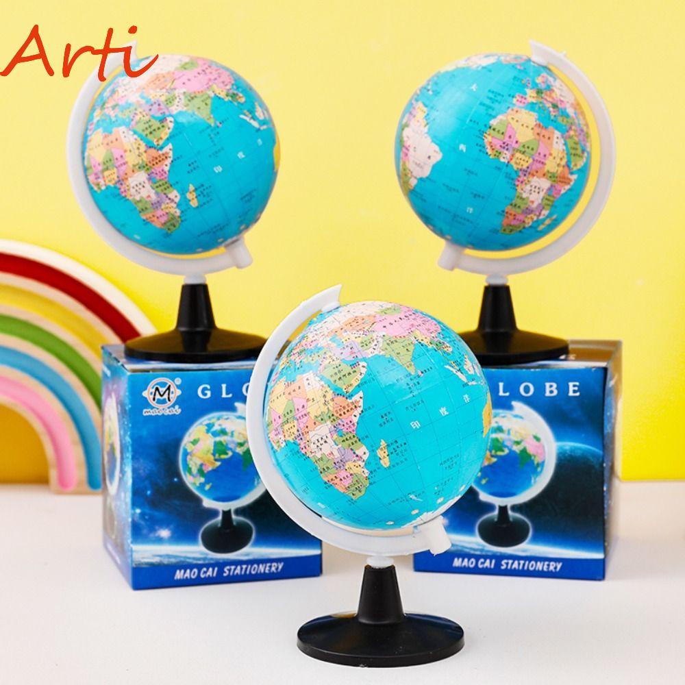 ARTI Globe of the world พร้อมขาตั้ง พร้อมฉลากทวีป Countries Early Education ภูมิศาสตร์ช่วยสอน, พลาสติกขนาดเล็ก The Earth Terrestrial Globe Children