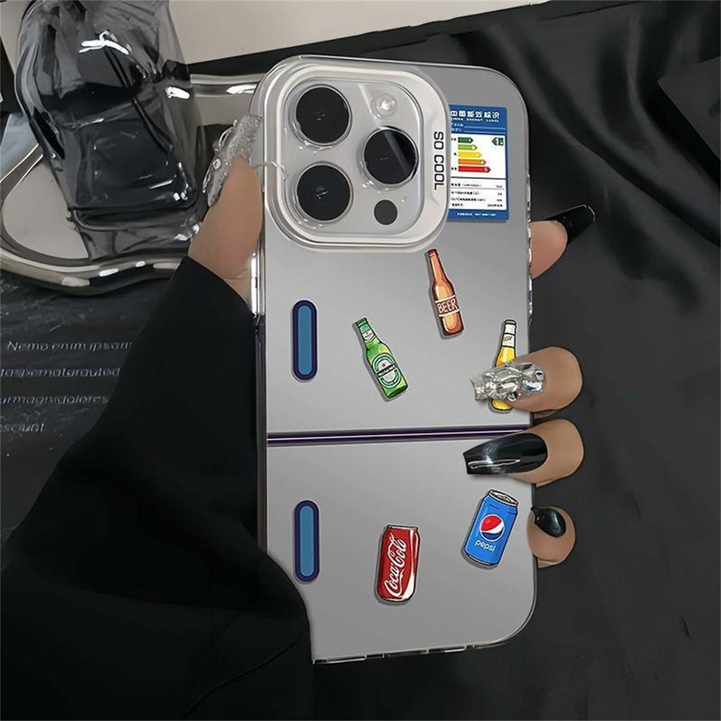เคสไอโฟน สำหรับ IPhone 17 Air 16 15 11 13 12 14 Pro Max XR Max 7 8 Plus เคส IPhone Ins Refrigerator 