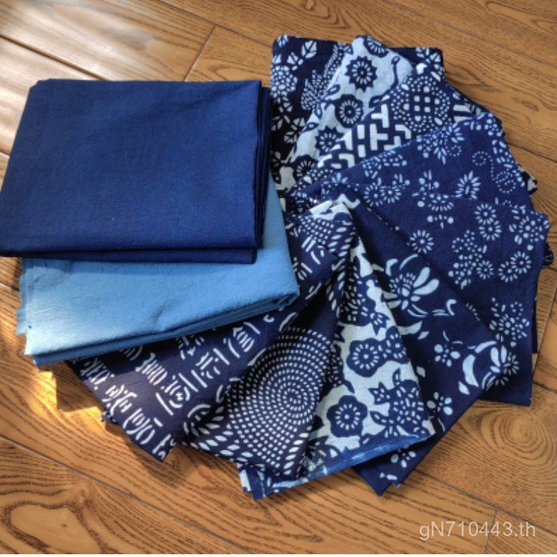 การพิมพ์สีฟ้า-handmade batik ผ้าพิเศษจาก Jiangnan Wuzhen น้ำหนักjin สีทึบ