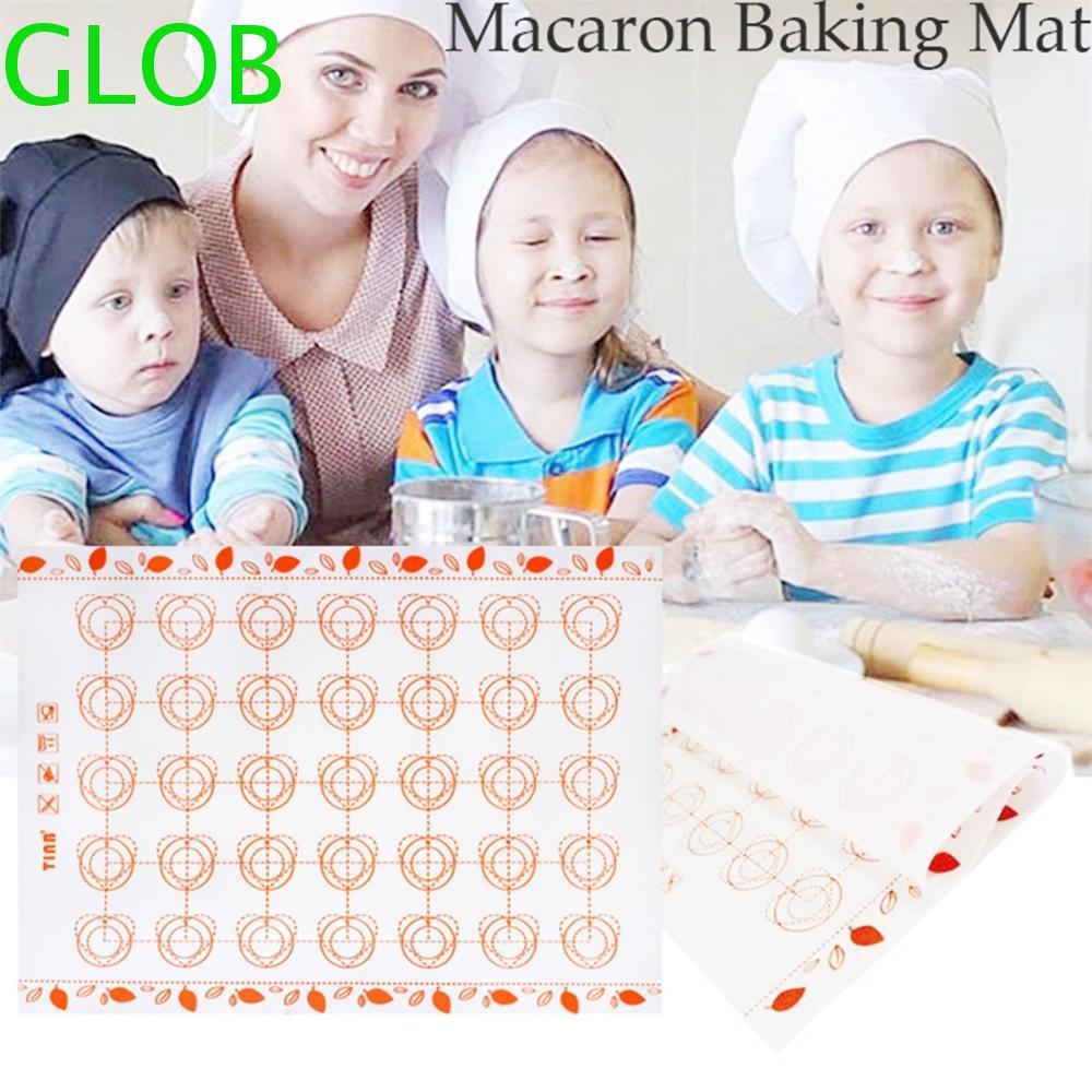 GLOB Rolling Dough Pad Cookies เตาอบซิลิโคนทนความร้อนเครื่องมือเค้กบ้าน