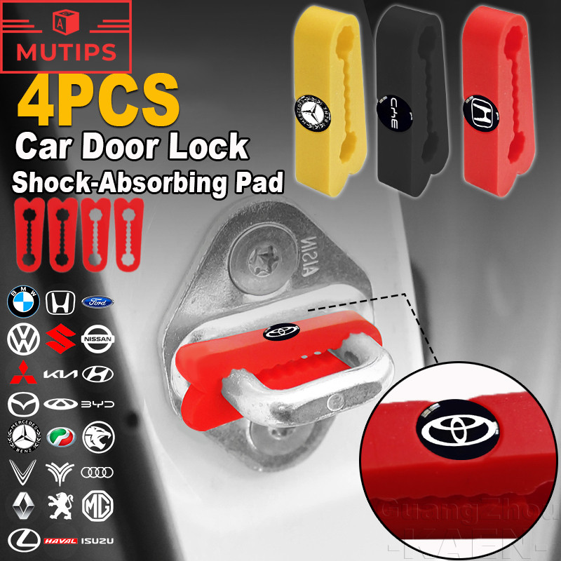 【MUTIPS】แผ่นดูดซับแรงกระแทกประตูรถยนต์ ซิลิโคนแถบกันกระแทก ล็อคประตูรถยนต์ ปกป้อง Cushion