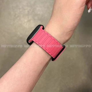 Oxford Pink Starlight Color blocked Strap เหมาะสําหรับ IWatch 49/46/45/44/42/41/40/38mm Loop Magnetic Strap เหมาะสําหรับ Smart Watch 11/SE 3/10/9/8/7/5/Ultra