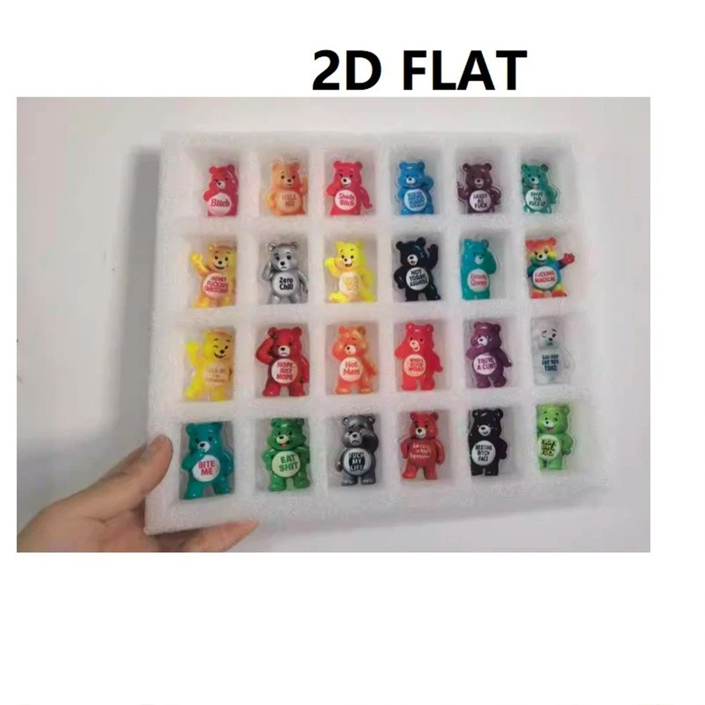 Mini 2D Acrylic Christmas Countdown Calendar, Swear Bears Christmas Decoration Christmas Advent Cale