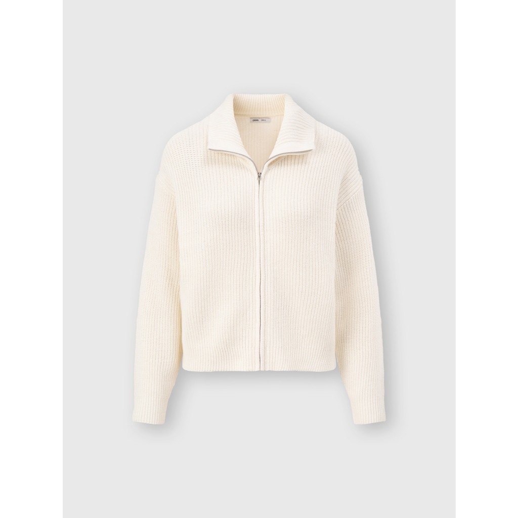 คานิฟา เสื้อคลุมไหมพรมผู้หญิงแขนยาวและคอปกเปิดลง 6OT25ค003 หนาใหม่