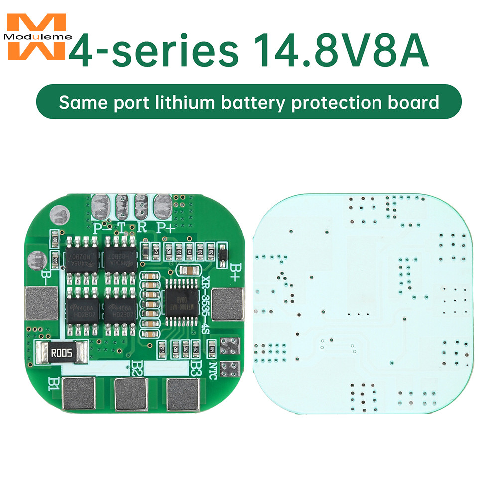 4S 14.8V 8A 18650 Power แบตเตอรี่ลิเธียมบอร์ดป้องกันพอร์ตเดียวกันพร้อม Equalization