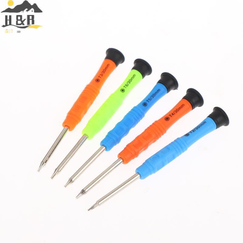 H&B พ.ย. 1/3 ชุด Torx ไขควง T2 T3 T4 T5 T6 Star Bit DIY โทรศัพท์มือถือ Hand Repair ชุดเครื่องมือ {th