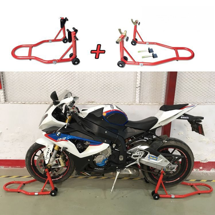 Motorcycle Lift Stand Front and Rear Wheel Parking Stand Repair Parking