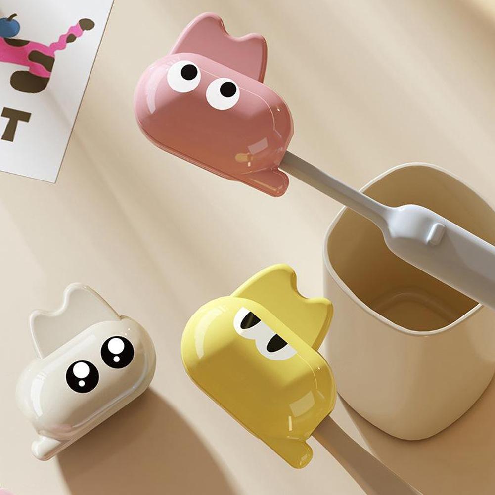 ป้องกันศีรษะแปรงสีฟัน Home Travel Organizer แบบพกพาน่ารักเก็บแปรงสีฟันการ์ตูน O4q8