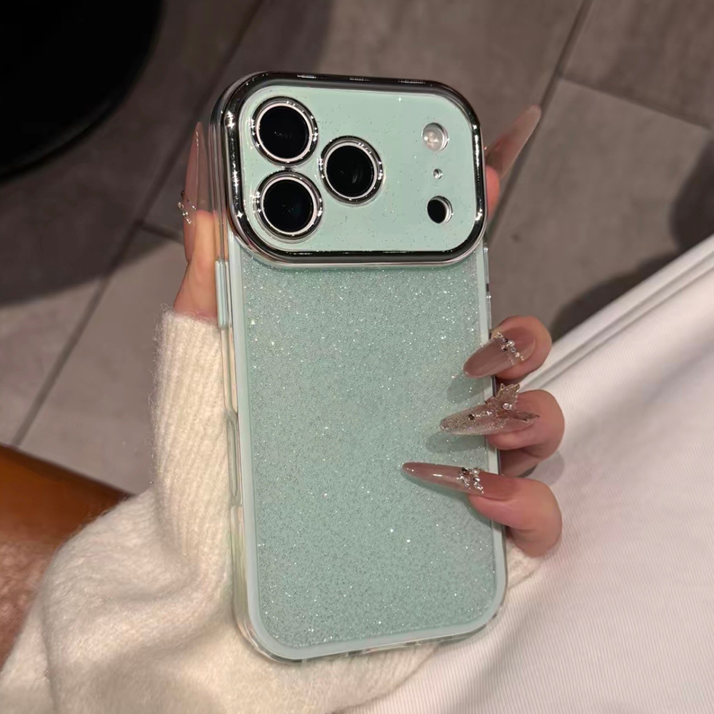 แวววาว 2 ใน 1ชุบอะคริลิคเคสโทรศัพท์สําหรับ ไอโฟน 17 มือโปร สูงสุด 17 อากาศ 16 บวก 15 14 13 12 11 กันกระแทกป้องกันปลอก ราคา ถูกที่สุด ดีลบีเคเค แกลเลอรีภาพที่ 2