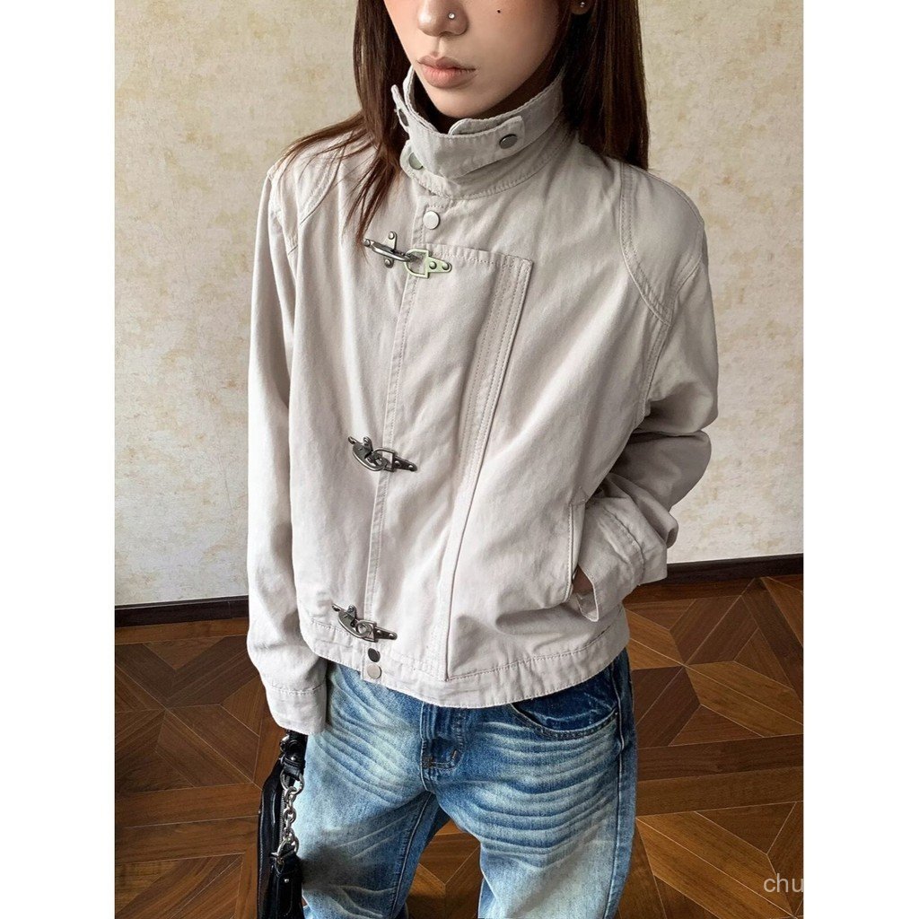 เสื้อแจ็คเก็ตเทรนด์ใหม่ สไตล์ฮาราจูกุ สวมใส่ง่าย แมทช์ได้ทุกลุค