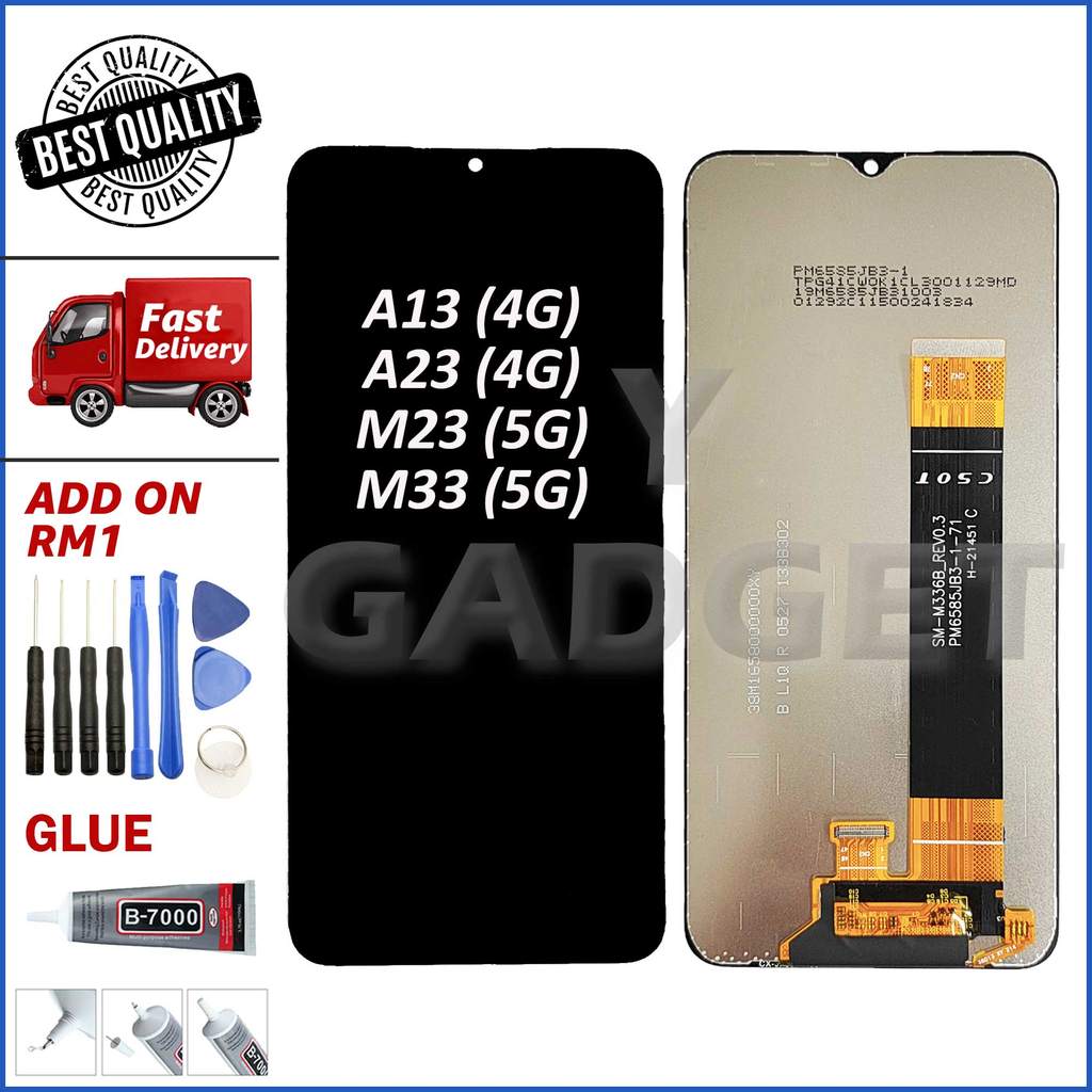 หน้าจอ LCD หน้าจอสัมผัสพร้อม SAM A13 4G / A23 4G / M23 5G/ M23 5G/ M33 5G / M336B
