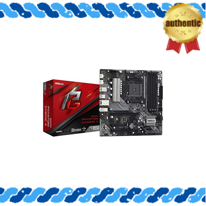 ASRock AMD Ryzen 5000 Series (Socket AM4) Compatible B550 Chipset MicroATX Motherboard [Domestic Aut