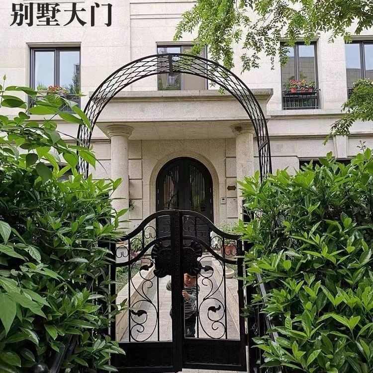 ซุ้มเหล็กดัดสไตล์ยุโรป ชั้นวางดอกไม้แบบปีนป่าย ซุ้มดอกไม้กลางแจ้ง กุหลาบเลื้อย ลานบ้าน สวน rak bunga - รูปที่ 4