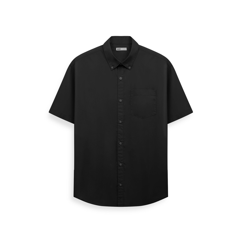 AIIZ (เอ ทู แซด) - AIIZ เสื้อเชิ้ตผู้ชายแขนสั้น สีพื้น AIIZ Men's Short Sleeve Shirt