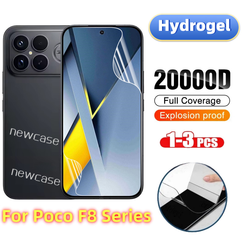 1-3 ชิ้นด้านหน้าคลุมทั้งหมดป้องกัน Tpu Hydrogel ฟิล์มสําหรับ POCO F8 F7 Ultra Pro 5G 2025 PocoF8 F8U