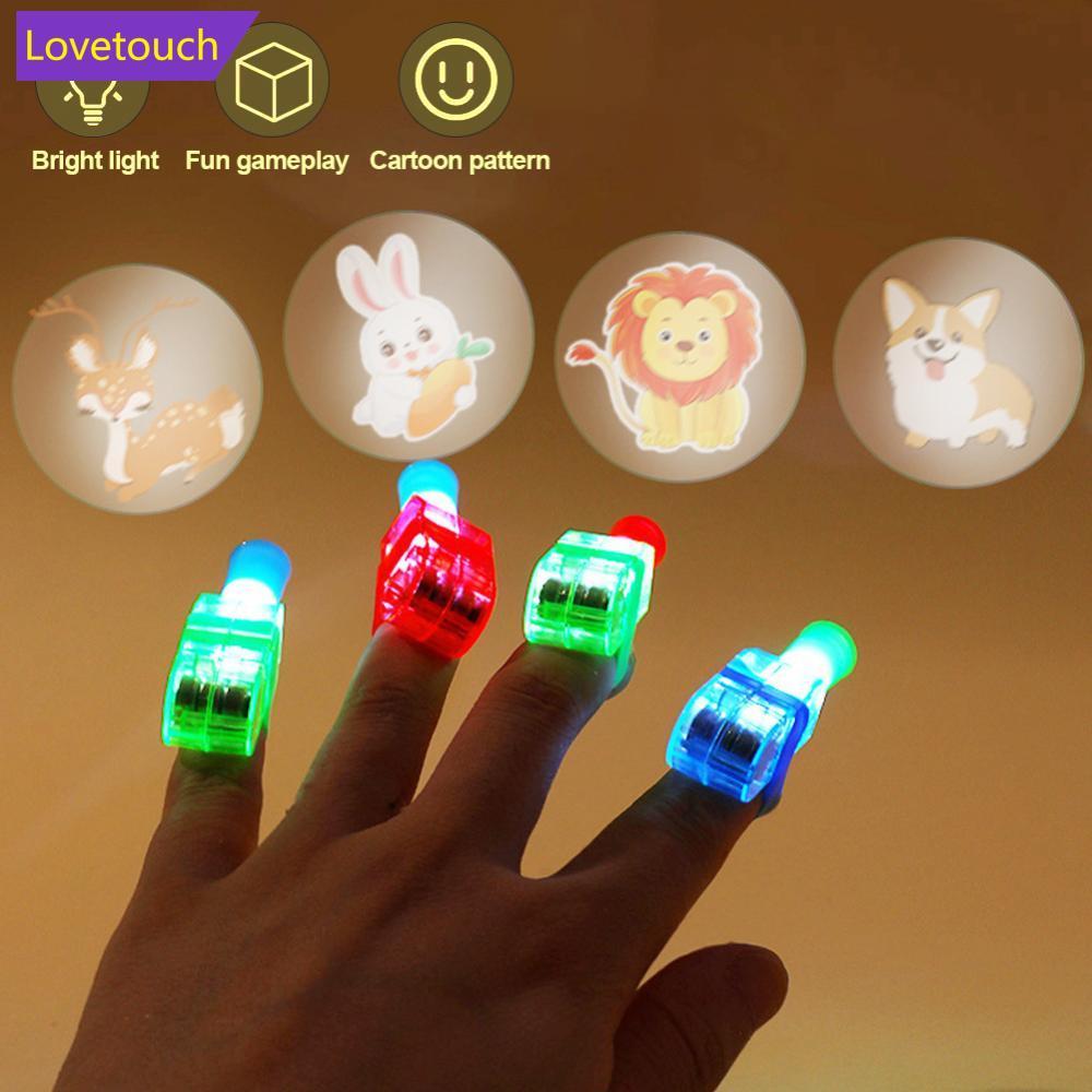 LOVETOUCH เด็ก Finger Projection Light Light-up แหวนการ์ตูนภาพอิเล็กทรอนิกส์ Luminous Hand แหวนของเล