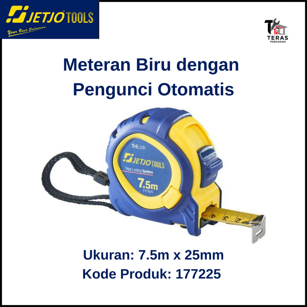 มิเตอร์พร้อมล็อคอัตโนมัติ (วัดเทปล็อคตัวเอง) ยาว 7.5m x 25mm JETJO Tools / Lakoni Pro Meter JetjoToo