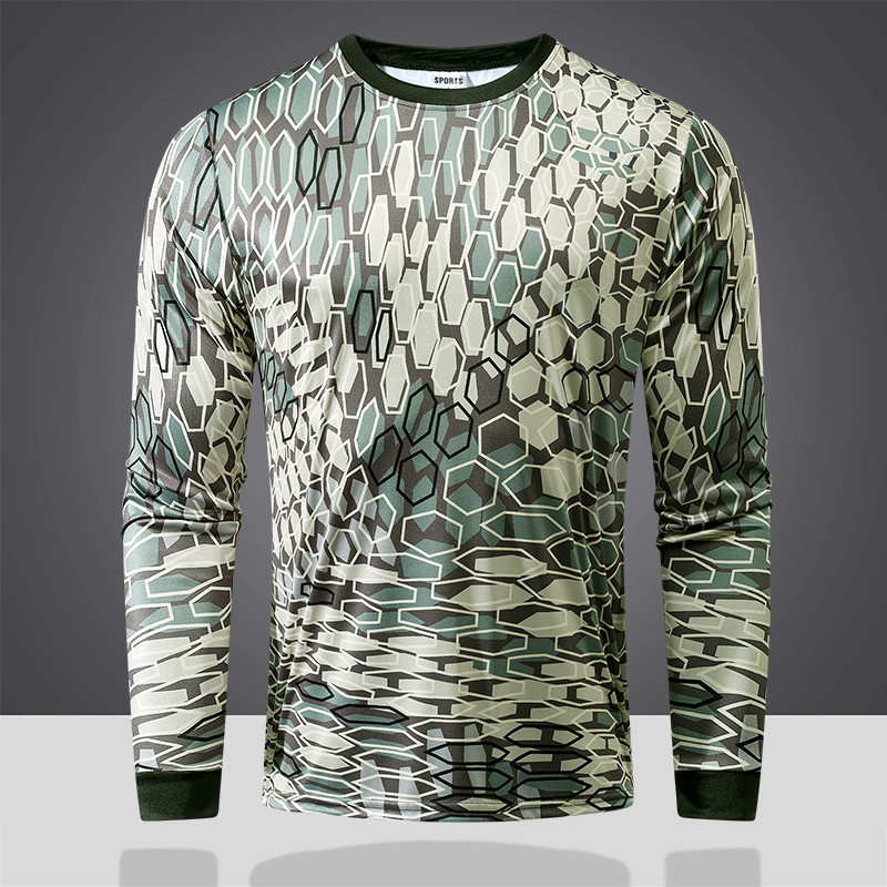 เสื้อยืดแขนยาว เสื้อกีฬาพิมพ์ลาย แขนยาว ใส่สบาย