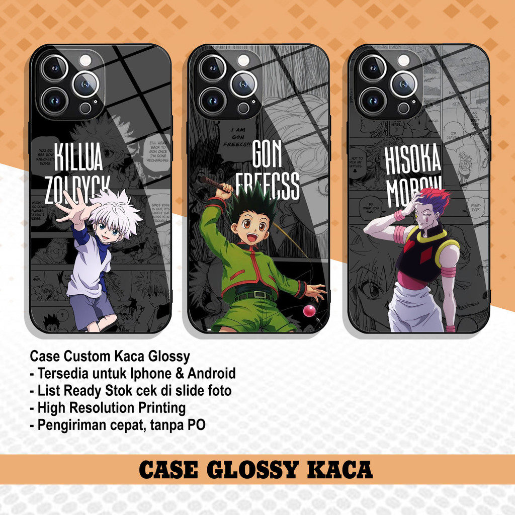 กระจกเคลือบเงา Softcase Iphone 11 12 13 14 14Pro 14ProPlus Hunter X Hunter G134X Case Premium Shiny 