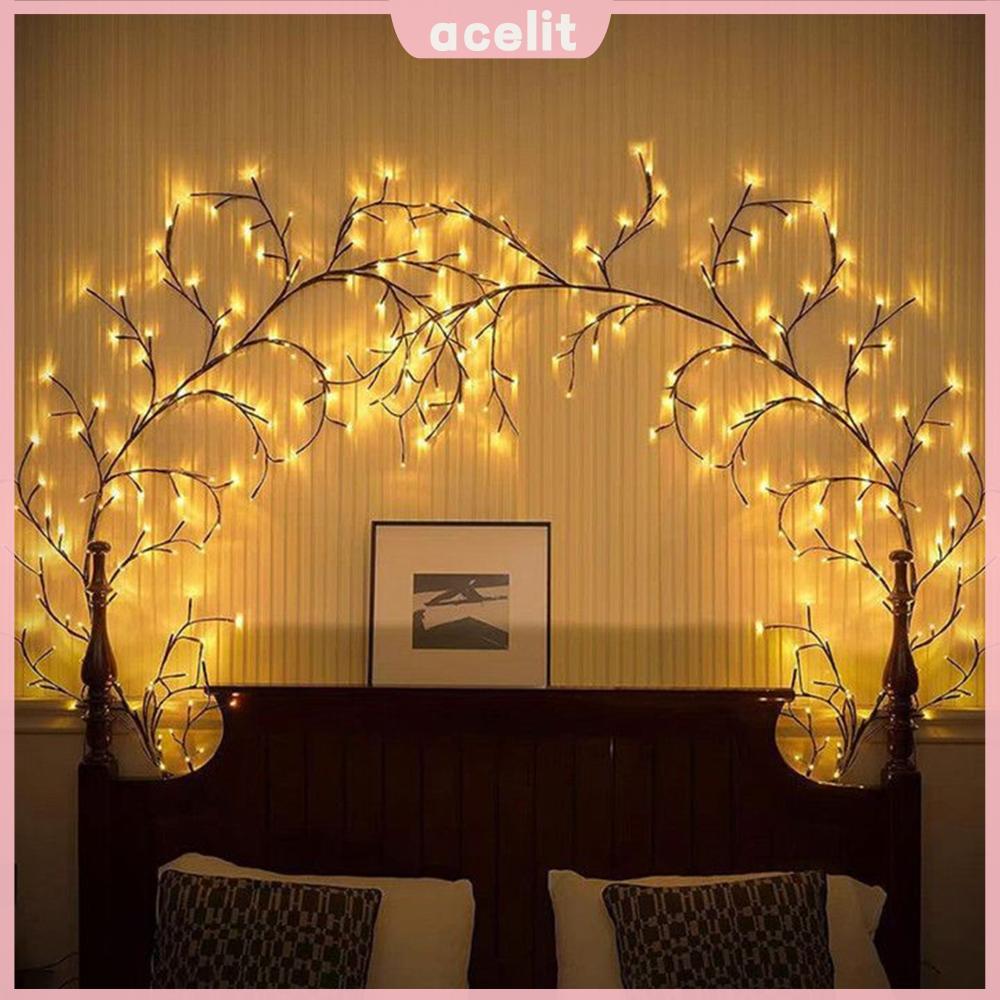 96 ไฟ LED Willow Vine 8 โหมด Willow Vine Tree สาขาไฟระยะไกล Enchanted ตกแต่งผนังไฟ Vine สําหรับตกแต่
