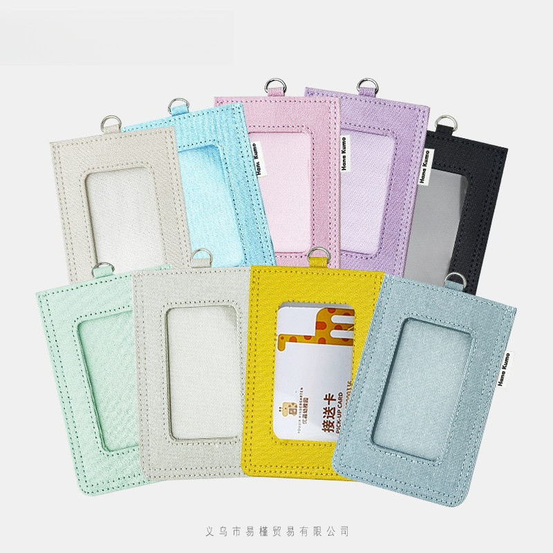New ID Holder Card Holder Storage ID Bag Canvas Student ID Work ID Card Holder