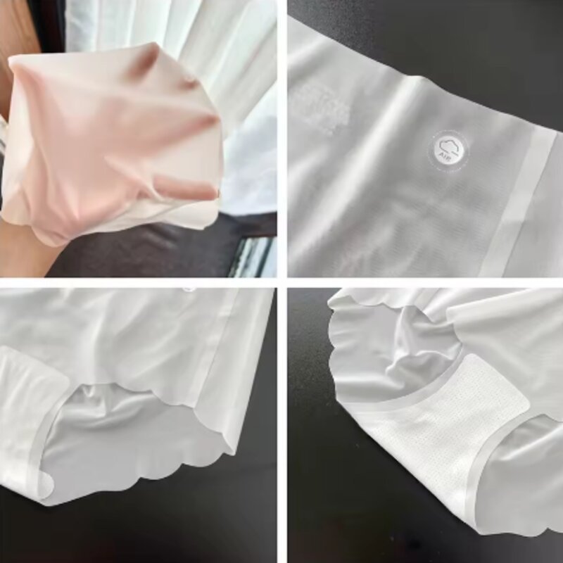 พร้อมส่ง🚚 กางเกงในมาส์กหน้าไร้ตะเข็บ กางเกงในผ้าไหมน้ำแข็ง 3D ทรงพีชสามมิติ - รูปที่ 2