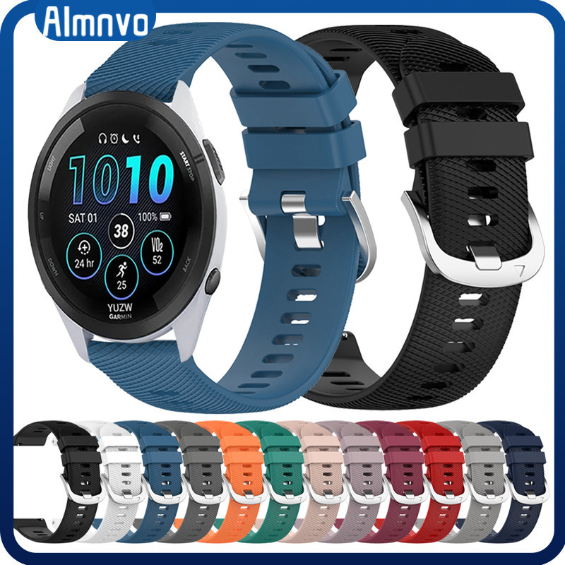 20mm สายซิลิโคน for Garmin Forerunner 165 55 158 570 42mm/vivoactive 5/Active /Bounce/VivoMove/Venu/approach วงนุ่มกีฬา